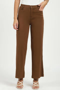 Brown Stretchable Loose Fit Trousers