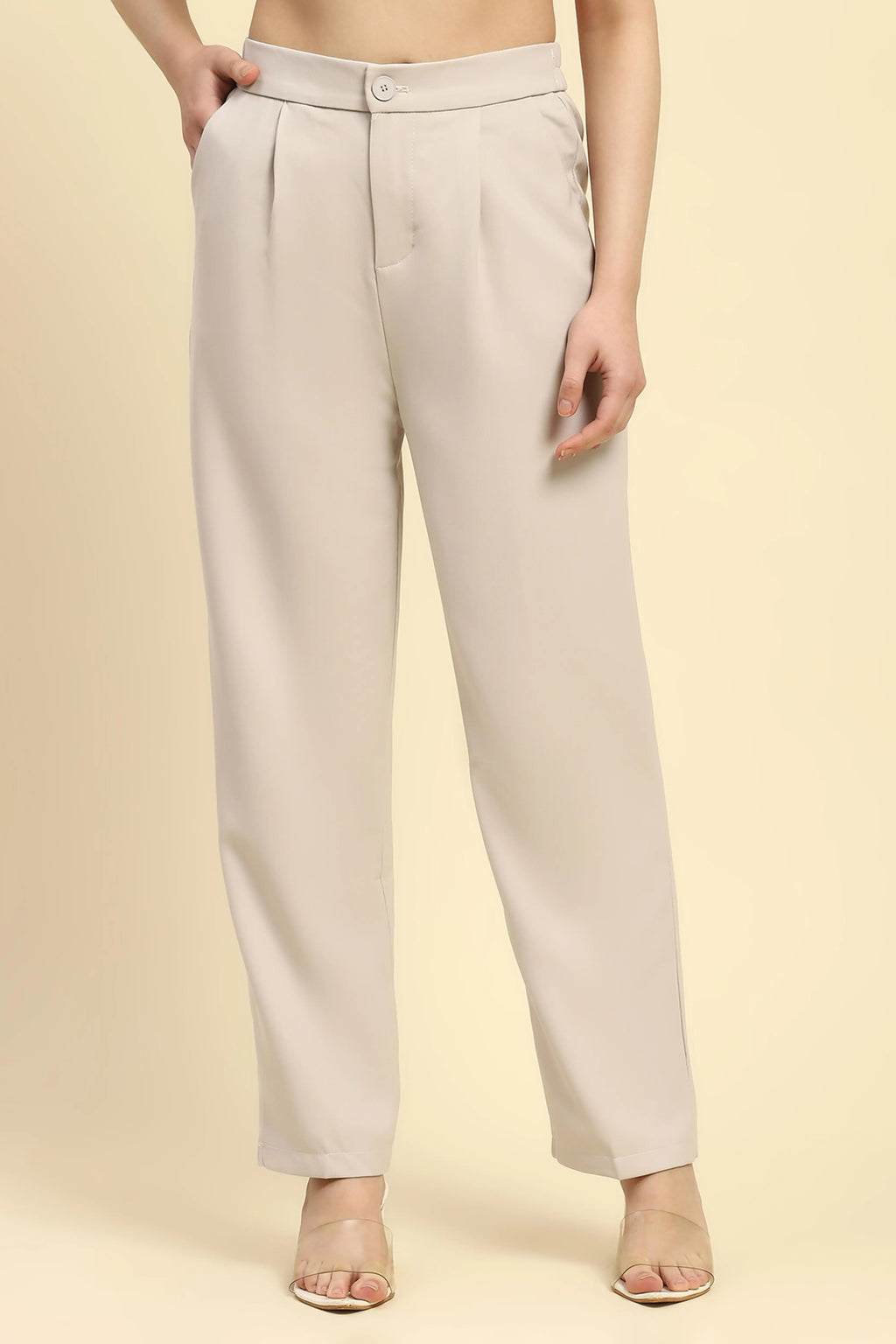 Ecru Korean Formal Trouser