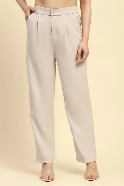 Ecru Korean Formal Trouser