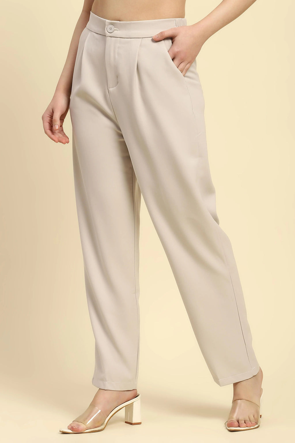 Ecru Korean Formal Trouser