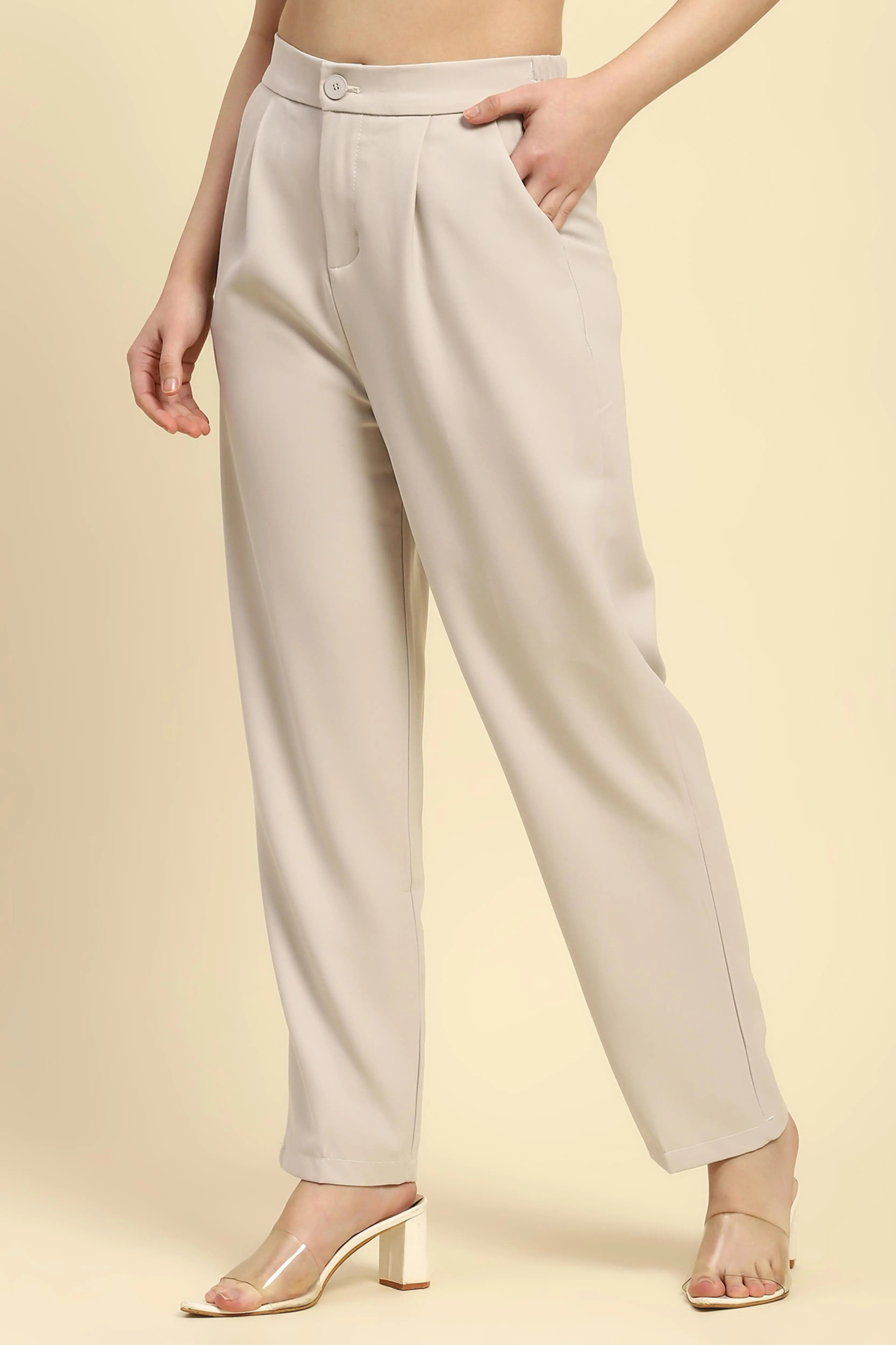 Ecru Korean Formal Trouser