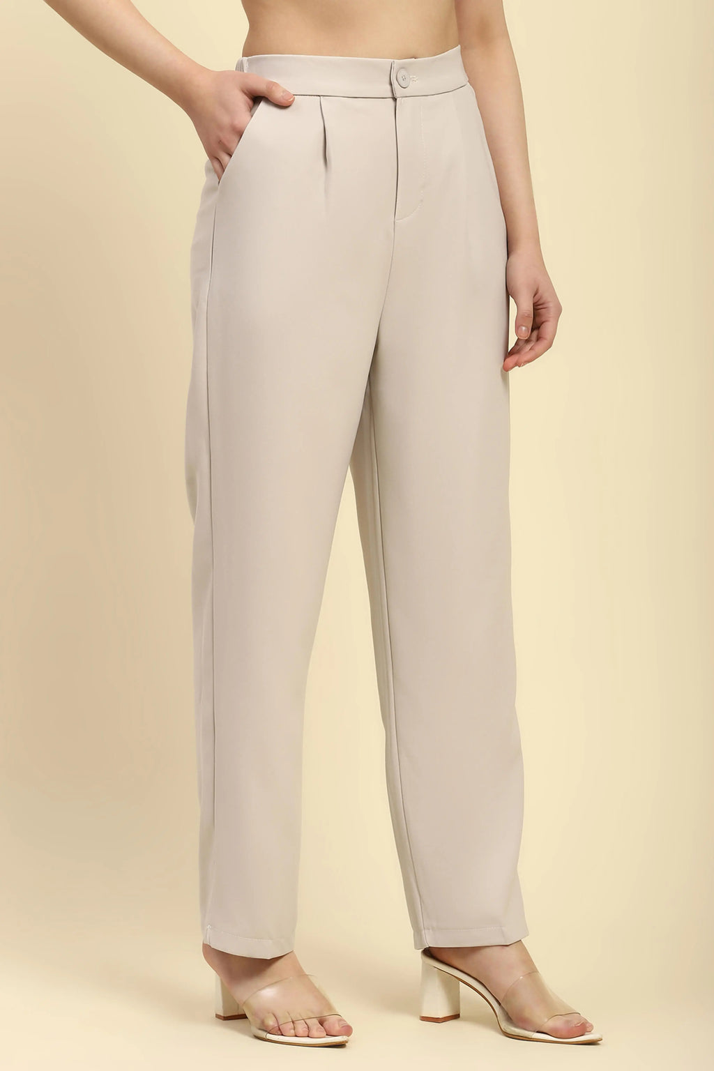 Ecru Korean Formal Trouser