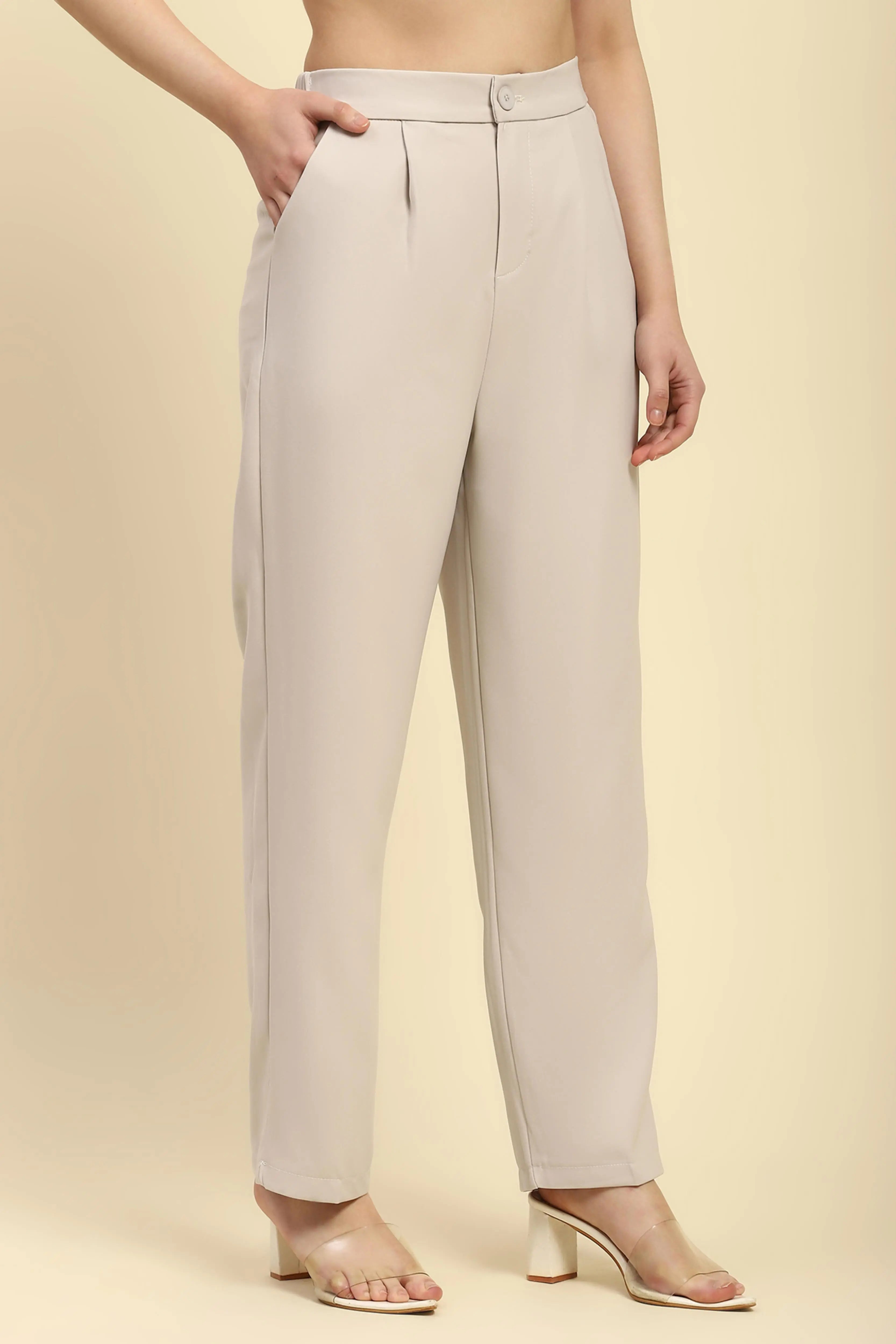 Ecru Korean Formal Trouser
