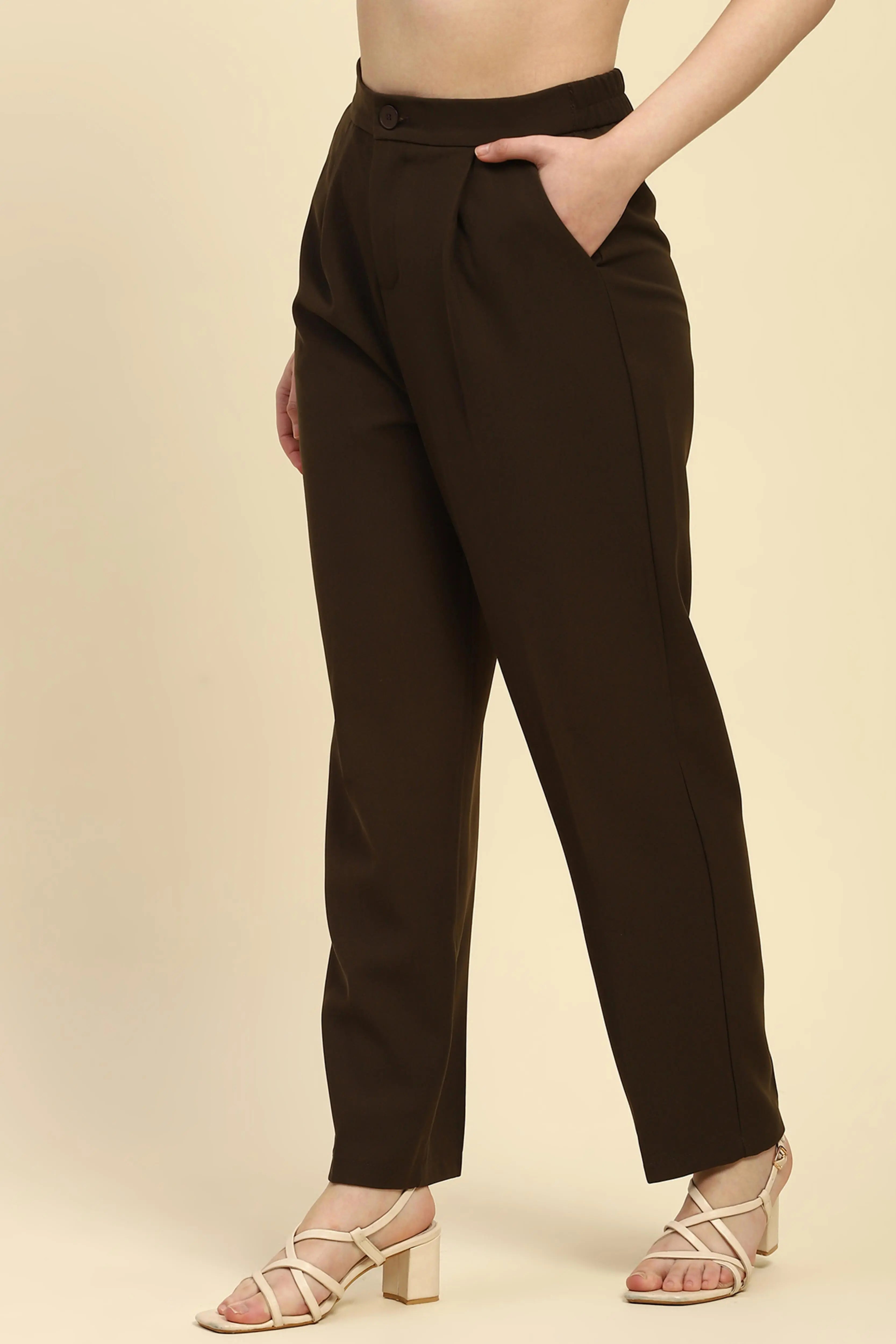 Brown Korean Formal Trouser