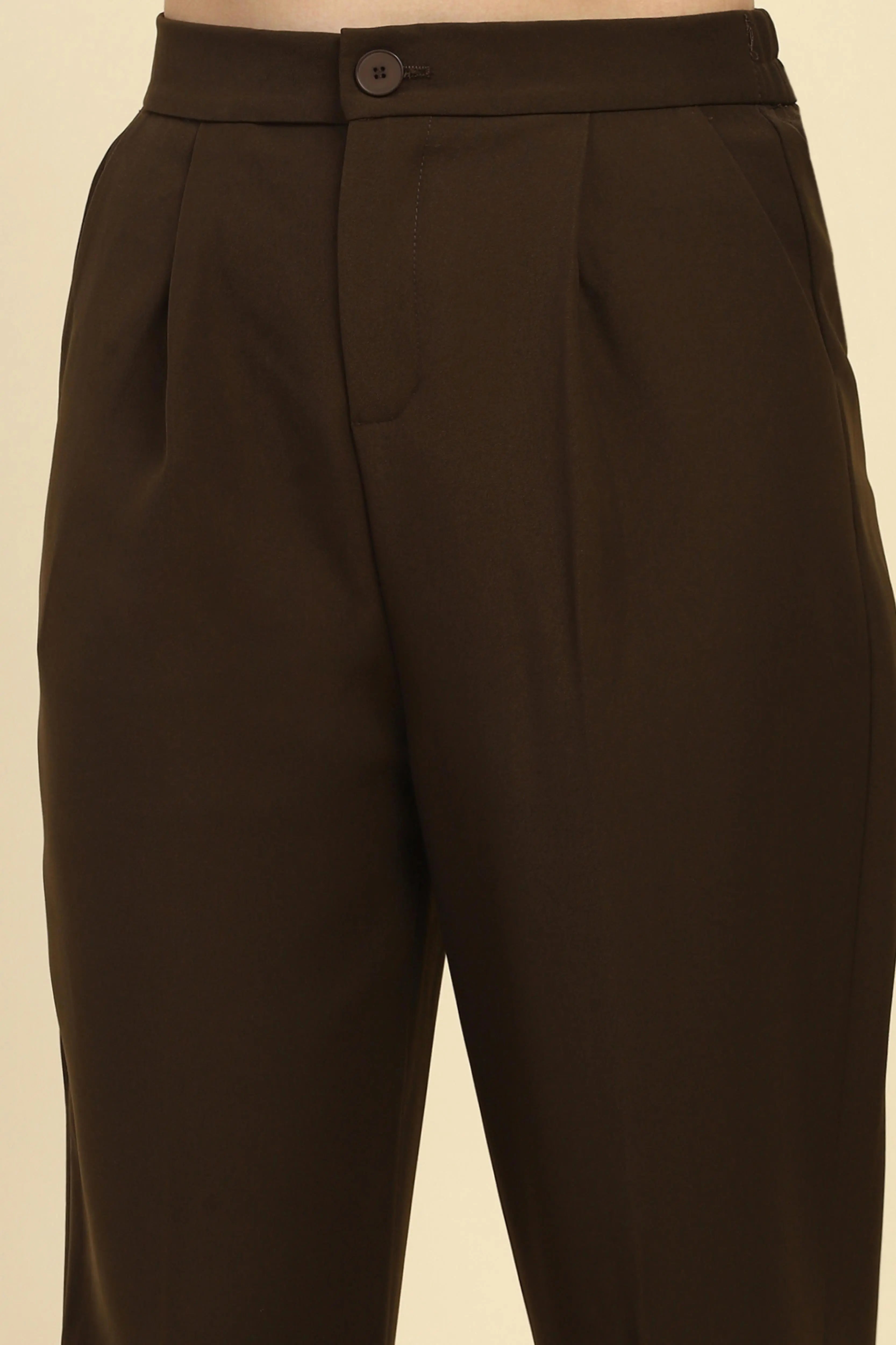 Brown Korean Formal Trouser