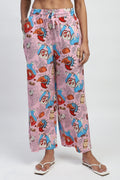 Pink Graphic Print Rayon Lower