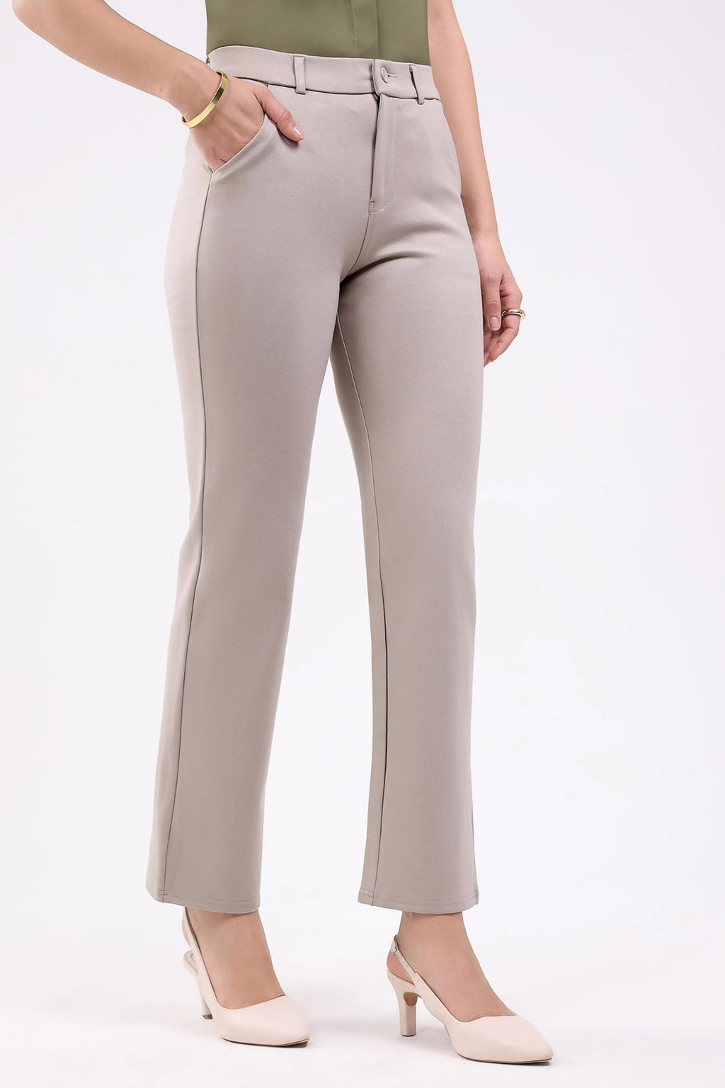 Fawn Straight Cotton Spandex Trousers