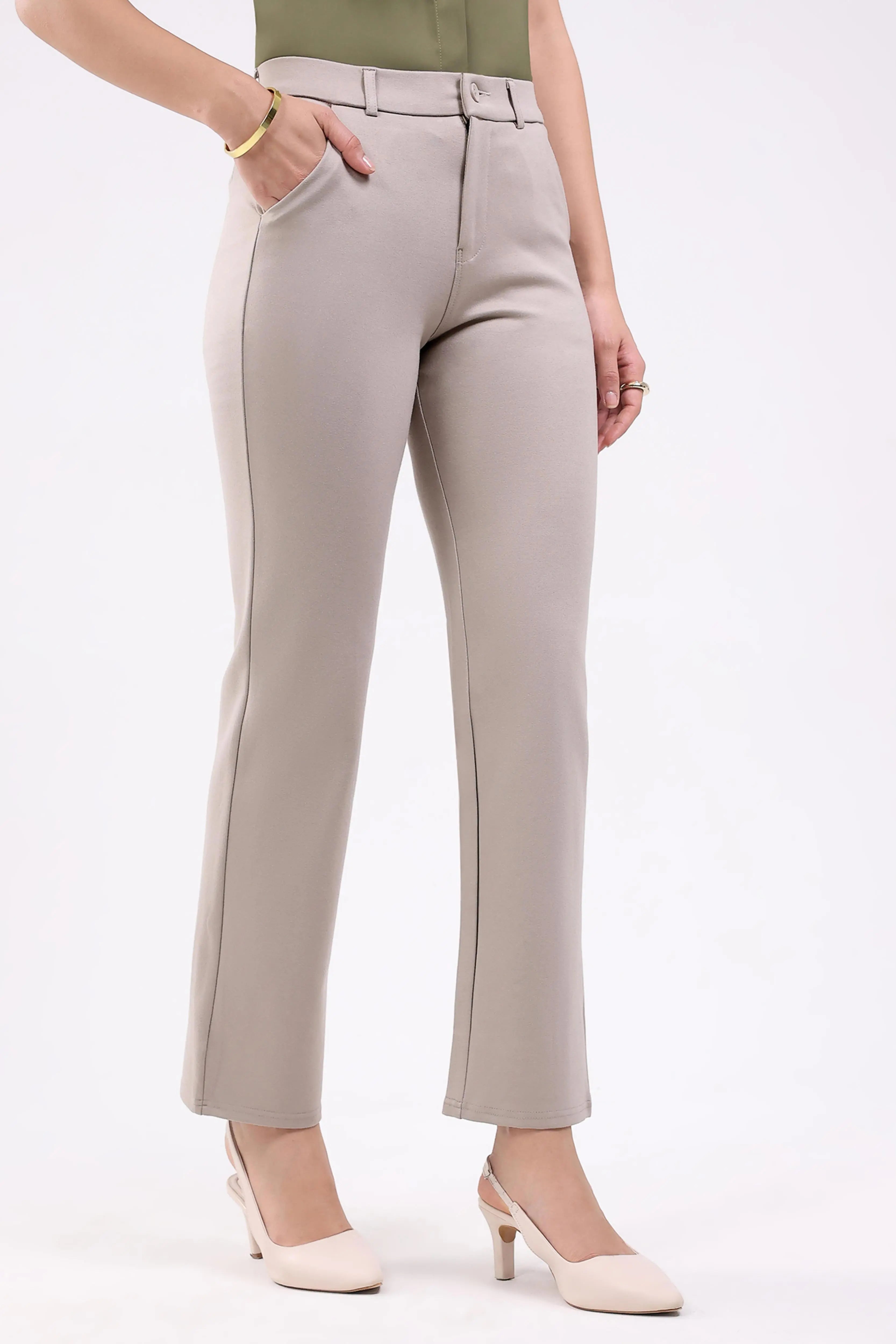 Fawn Straight Cotton Spandex Trousers