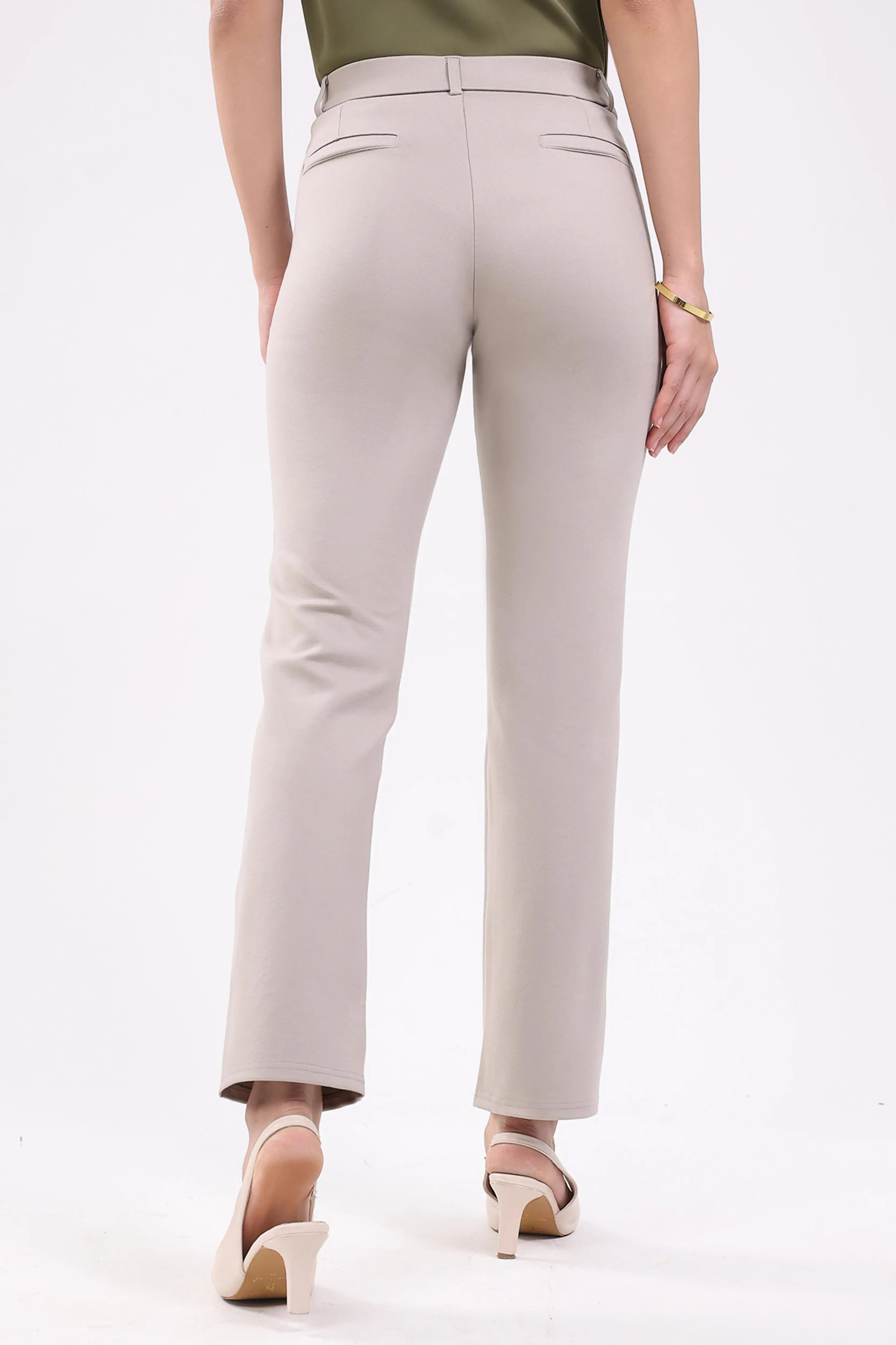Fawn Straight Cotton Spandex Trousers