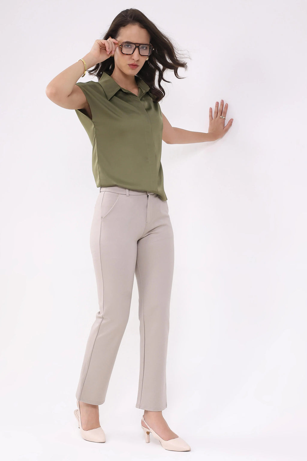 Fawn Straight Cotton Spandex Trousers