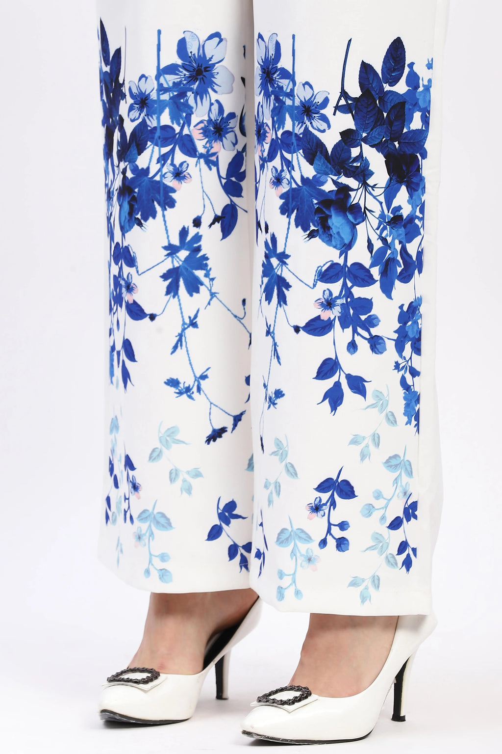 Elegant Floral Straight-Fit Trousers