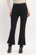 Grey Slim-Fit Bootcut Trousers