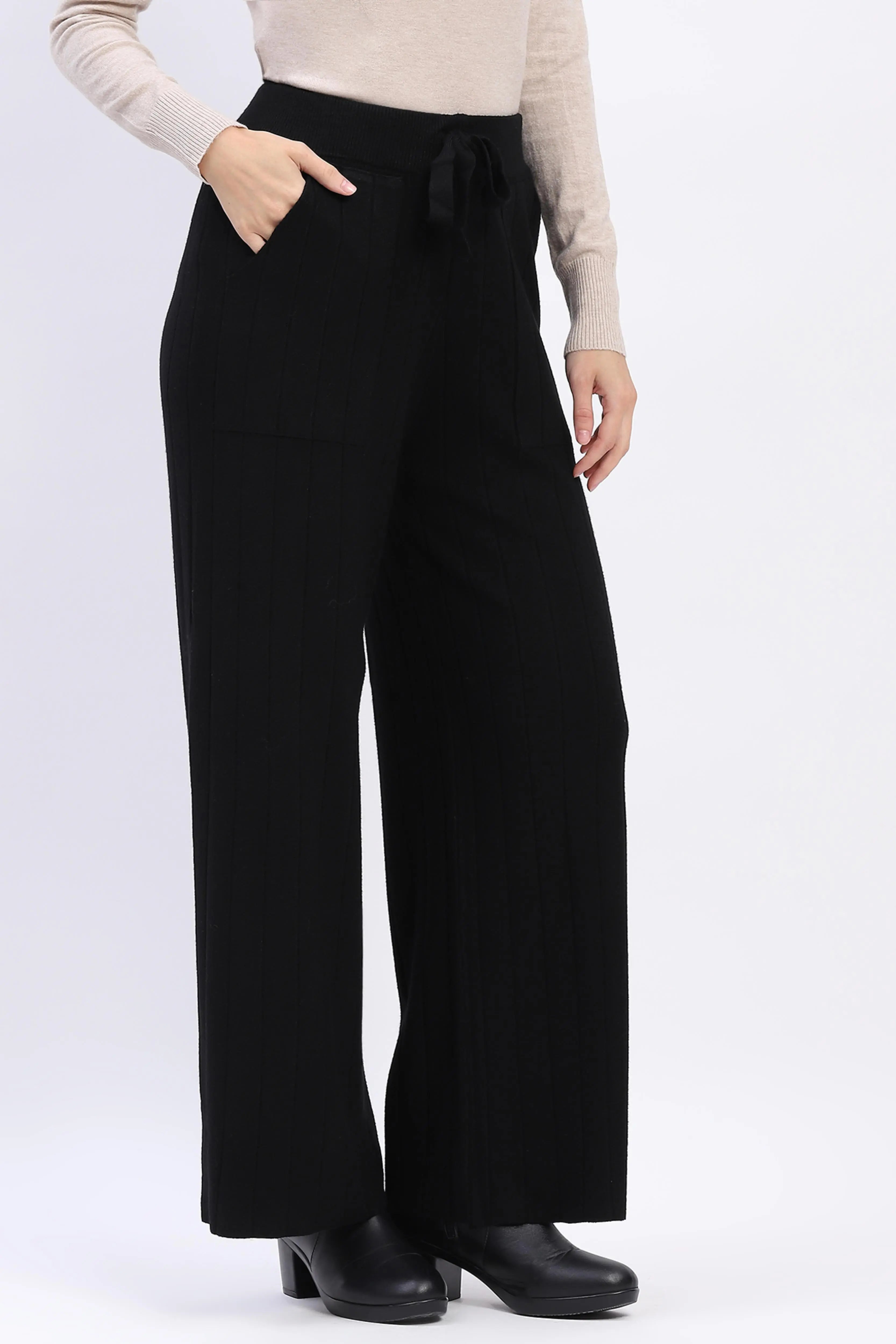 Effortless Winter Knit Pants