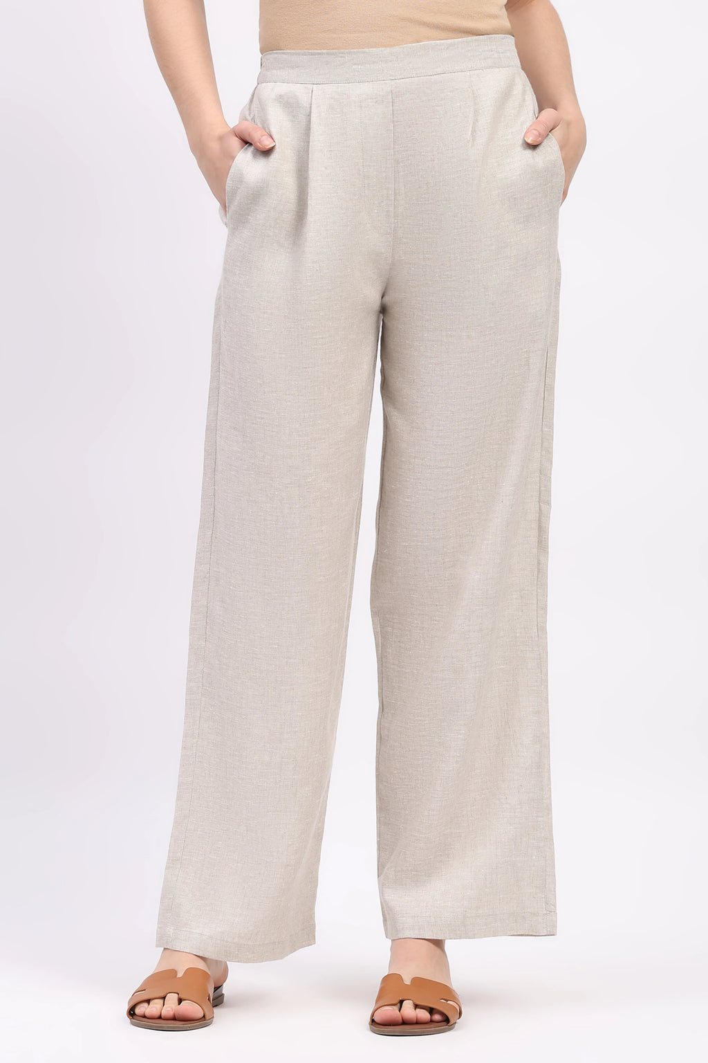 Natural Linen Relaxed Fit Lower