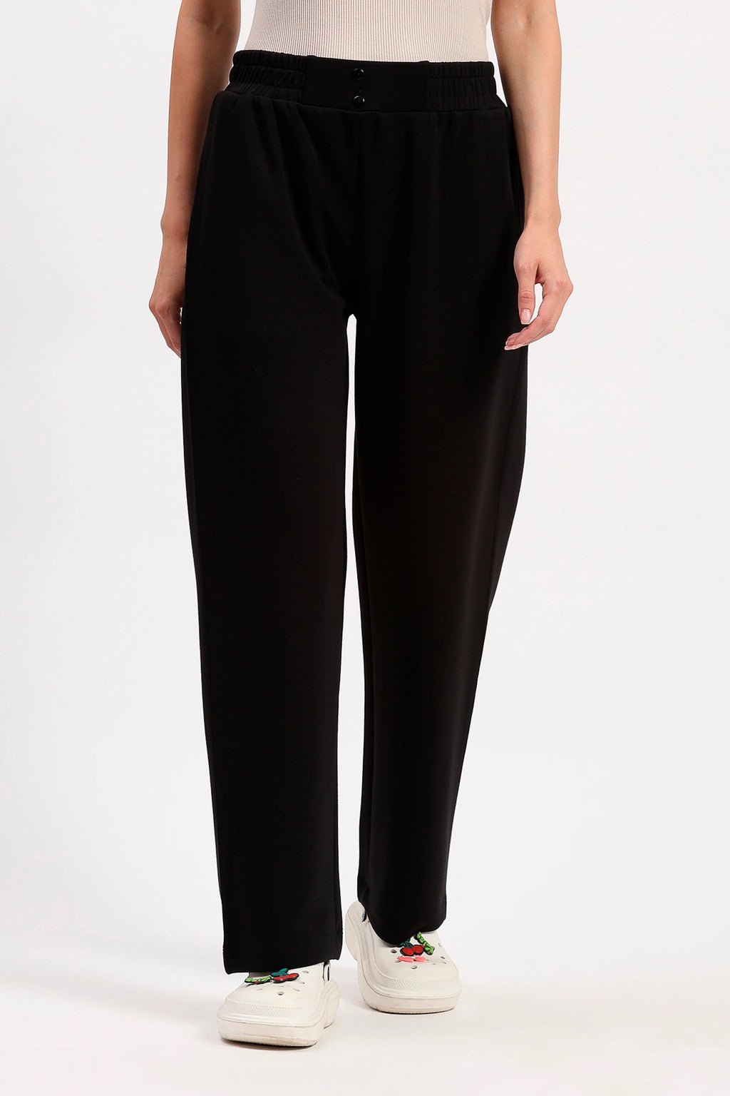 Black Straight Fit Lower