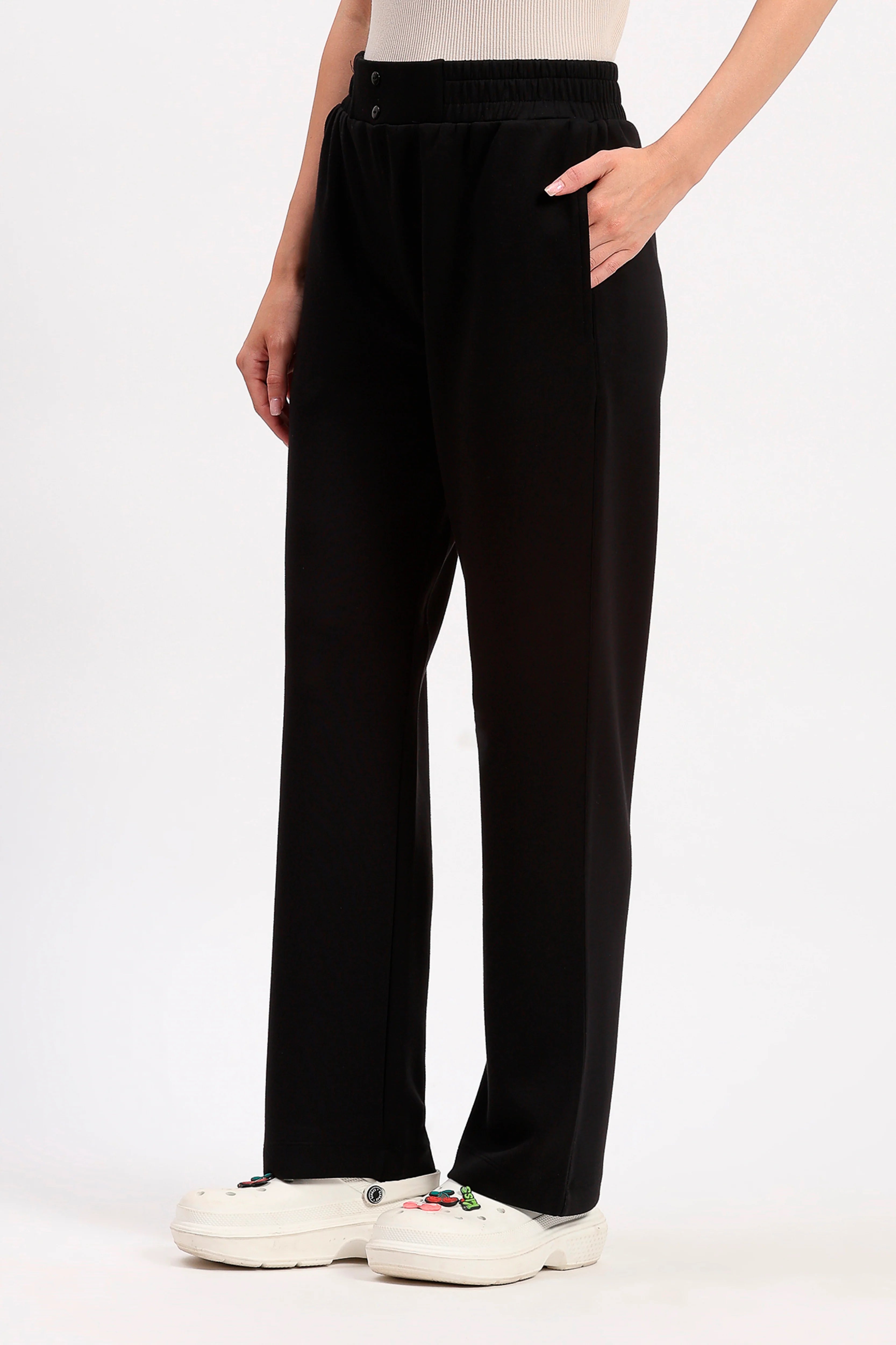 Black Straight Fit Lower