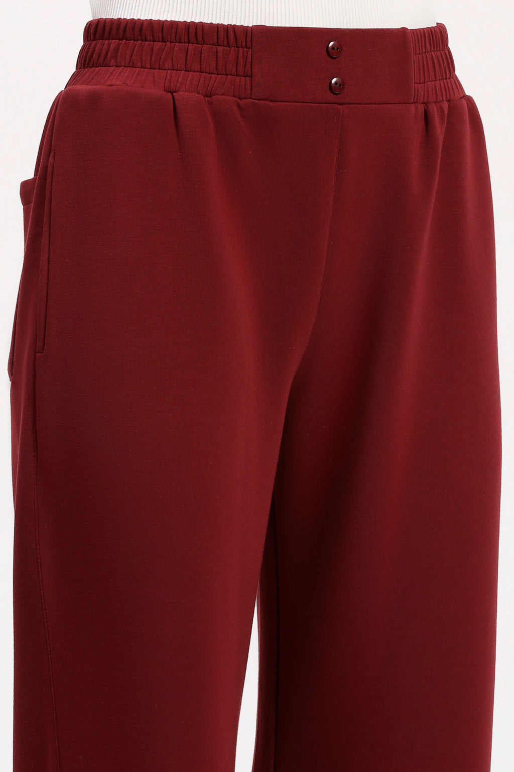 Maroon Straight Fit Lower