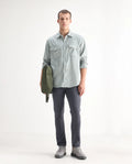 Rare Rabbit Men's Smok Grey Cotton Blend Plain Hawk Slim Fit Jeans