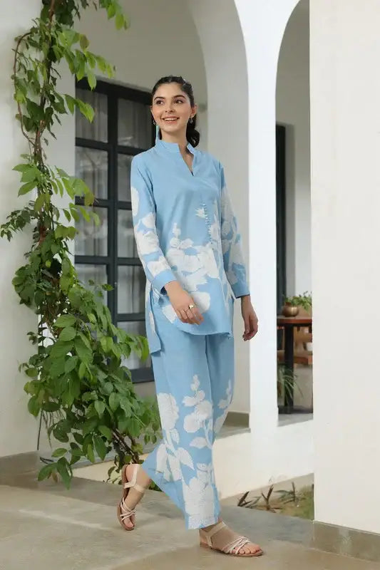 Cloud Light Printed Cotton Co-ord Set