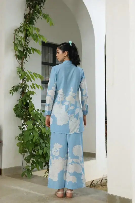 Cloud Light Printed Cotton Co-ord Set