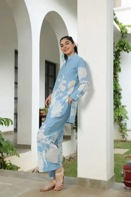 Cloud Light Printed Cotton Co-ord Set