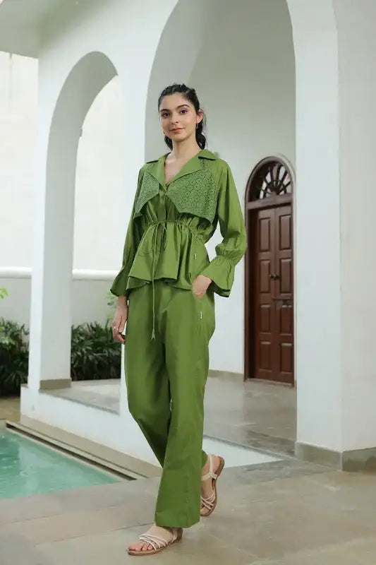 Chic Moss Cotton Co-ord Set