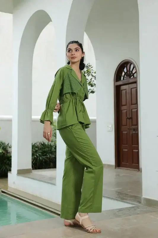 Chic Moss Cotton Co-ord Set