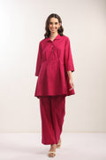 Fuchsia Solid Flame Cotton Co-ord Set