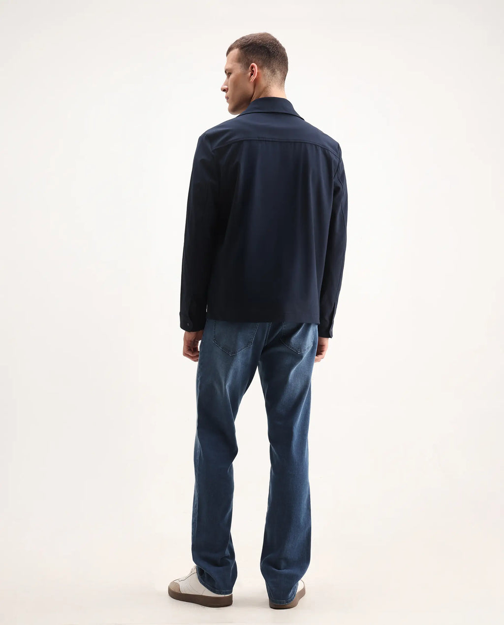 Rare Rabbit Men's Stone Blue Cotton Blend Plain Morris Regular Fit Jeans