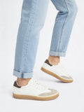 SOLEPLAY White Suede Detailed Lace-Up Sneakers