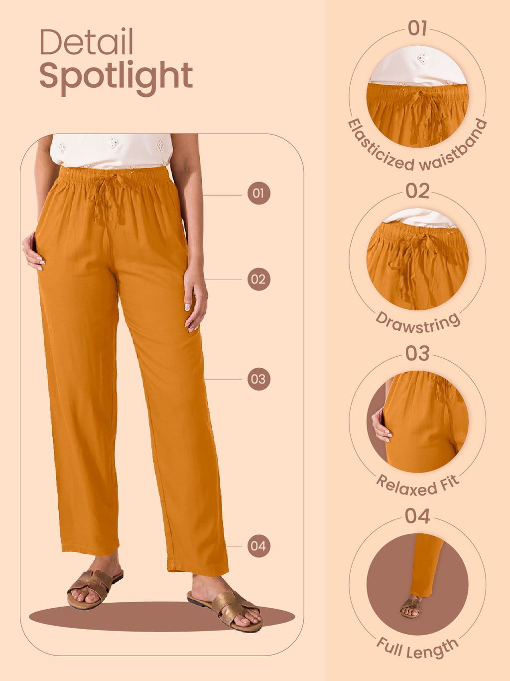 Navy Woven Viscose Casual Pants