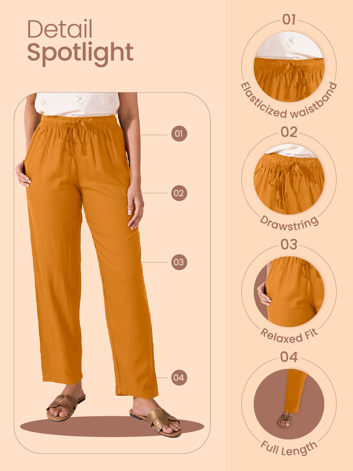 Navy Woven Viscose Casual Pants