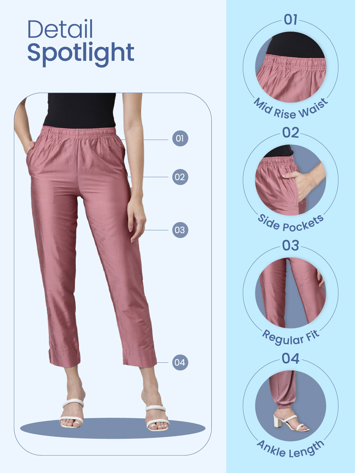 Gold Poly Modal Metallic Pants