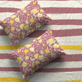 Divine Collection - Cotton Bedsheet With 2 Pillow Covers, Streak Muddy Pink