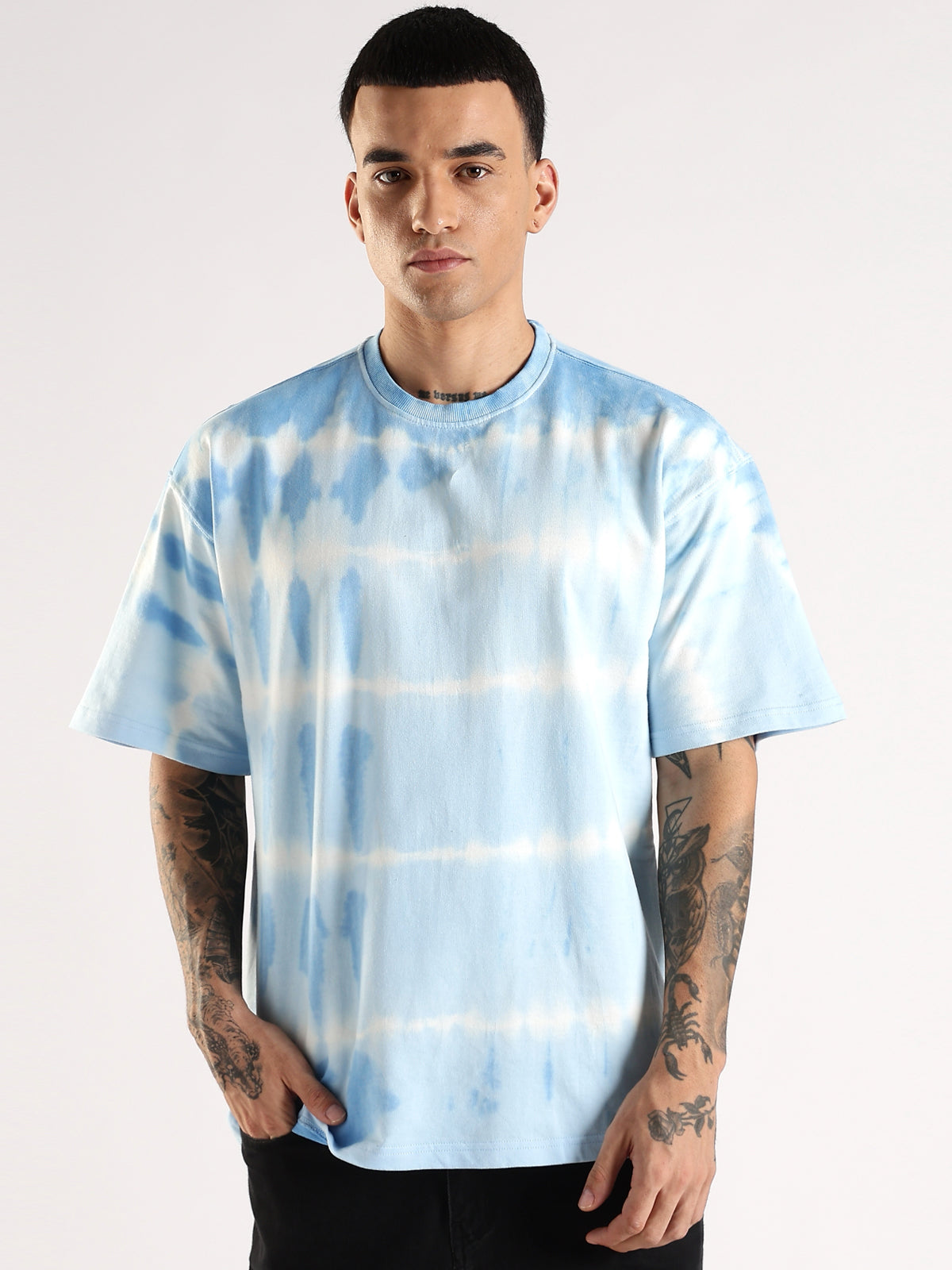 Men Multicolor Trendy Oversized T-Shirt