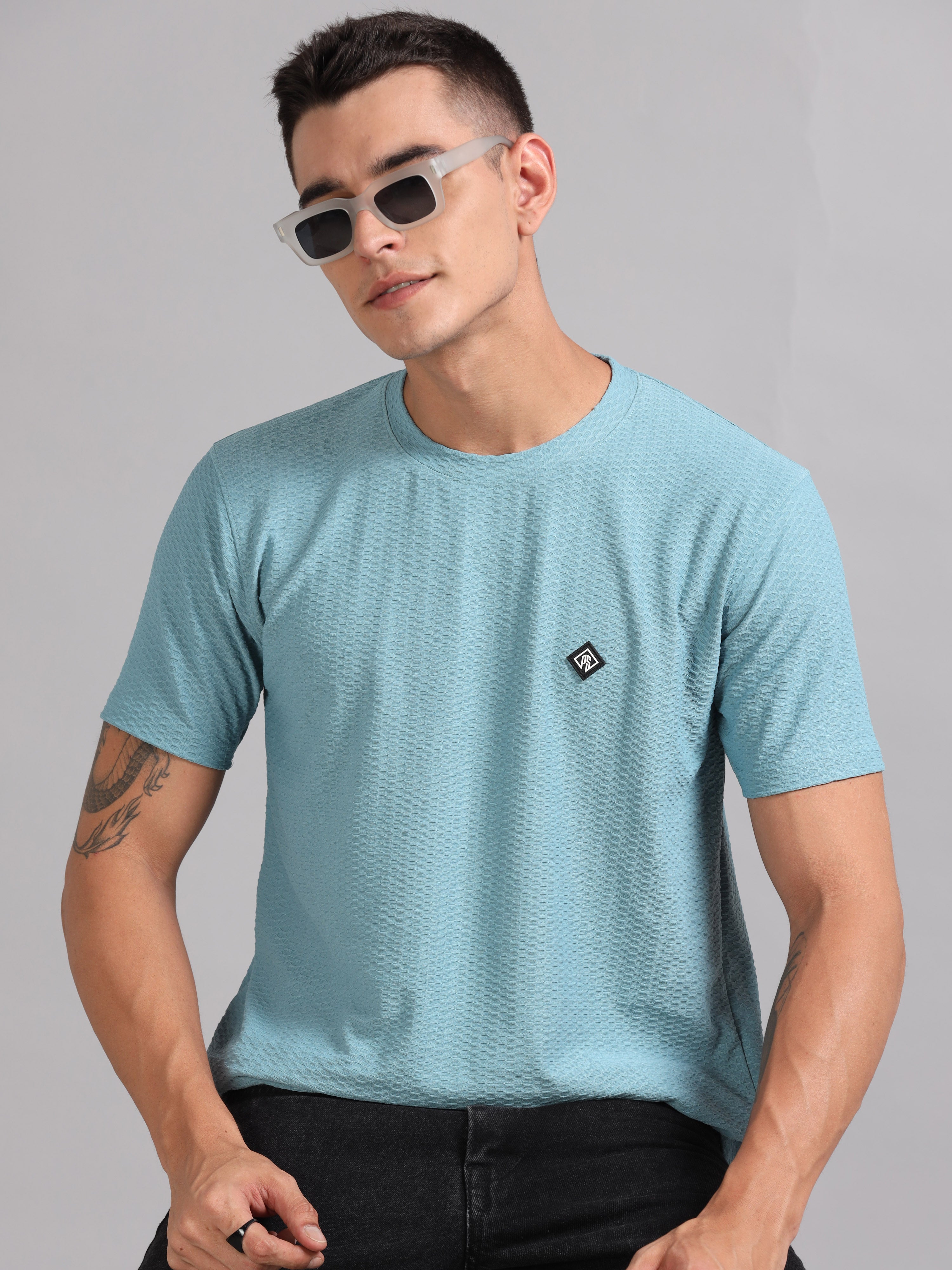 Men Whirl Tex Blue T-Shirt