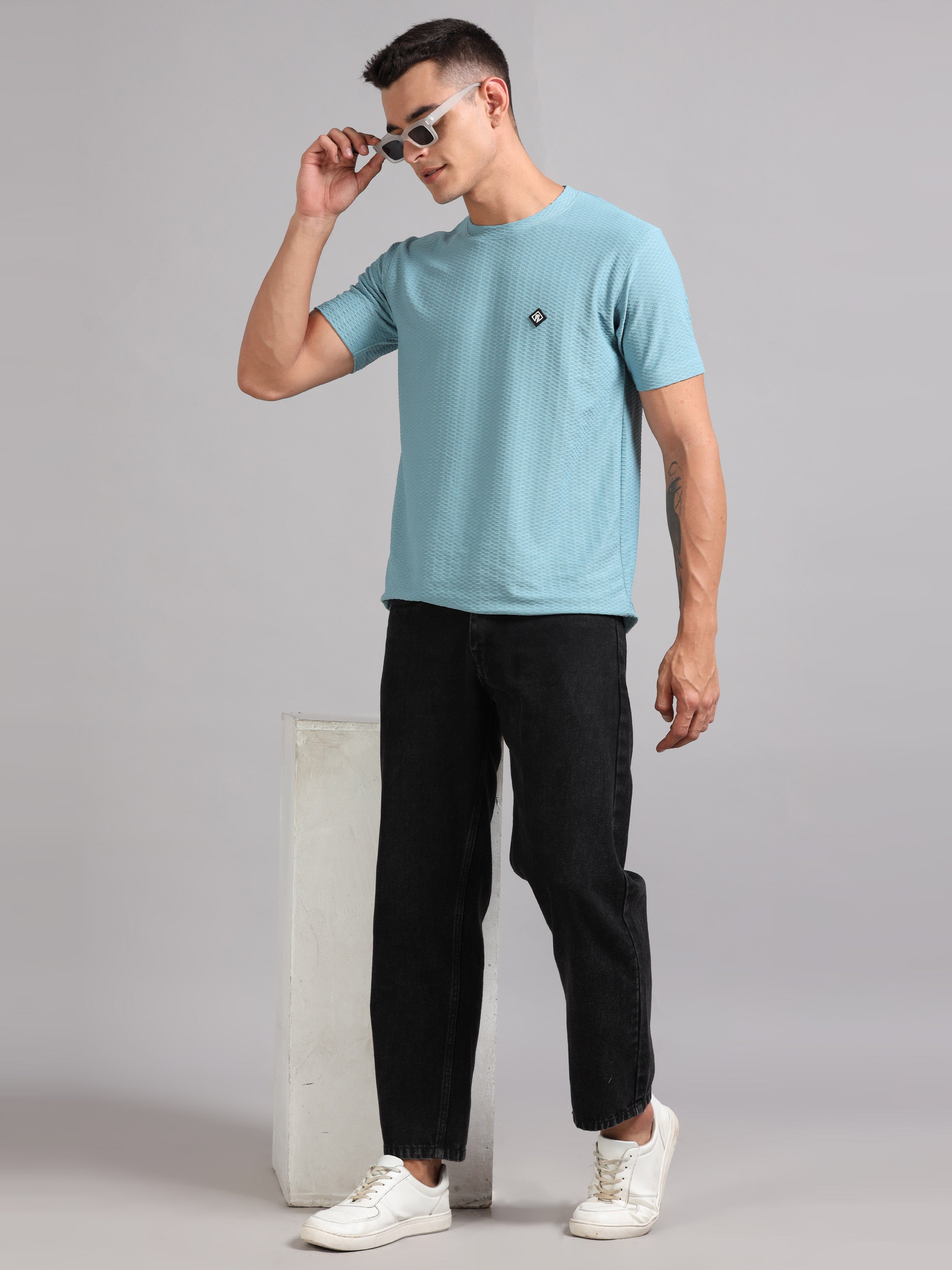 Men Whirl Tex Blue T-Shirt
