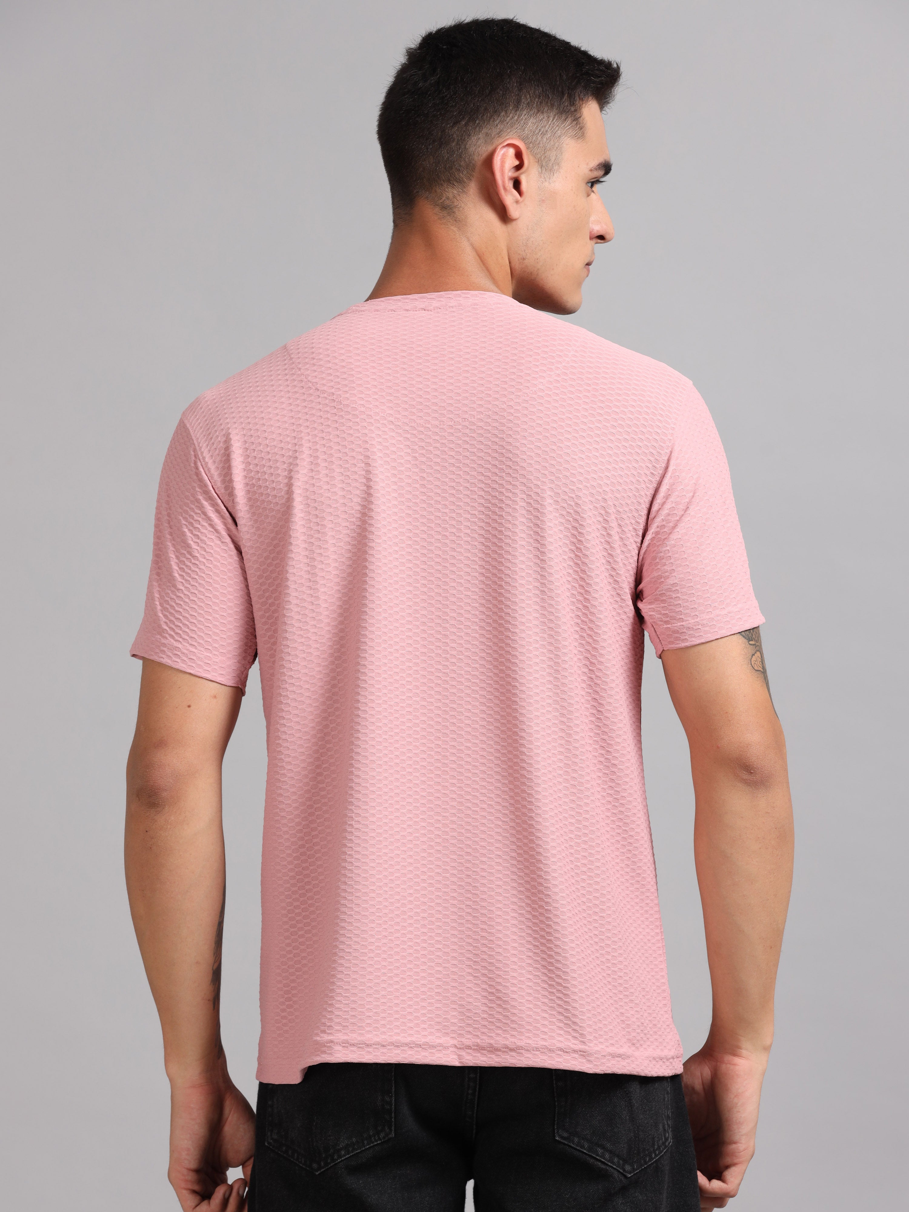 Men Whirl Tex Pink T-Shirt