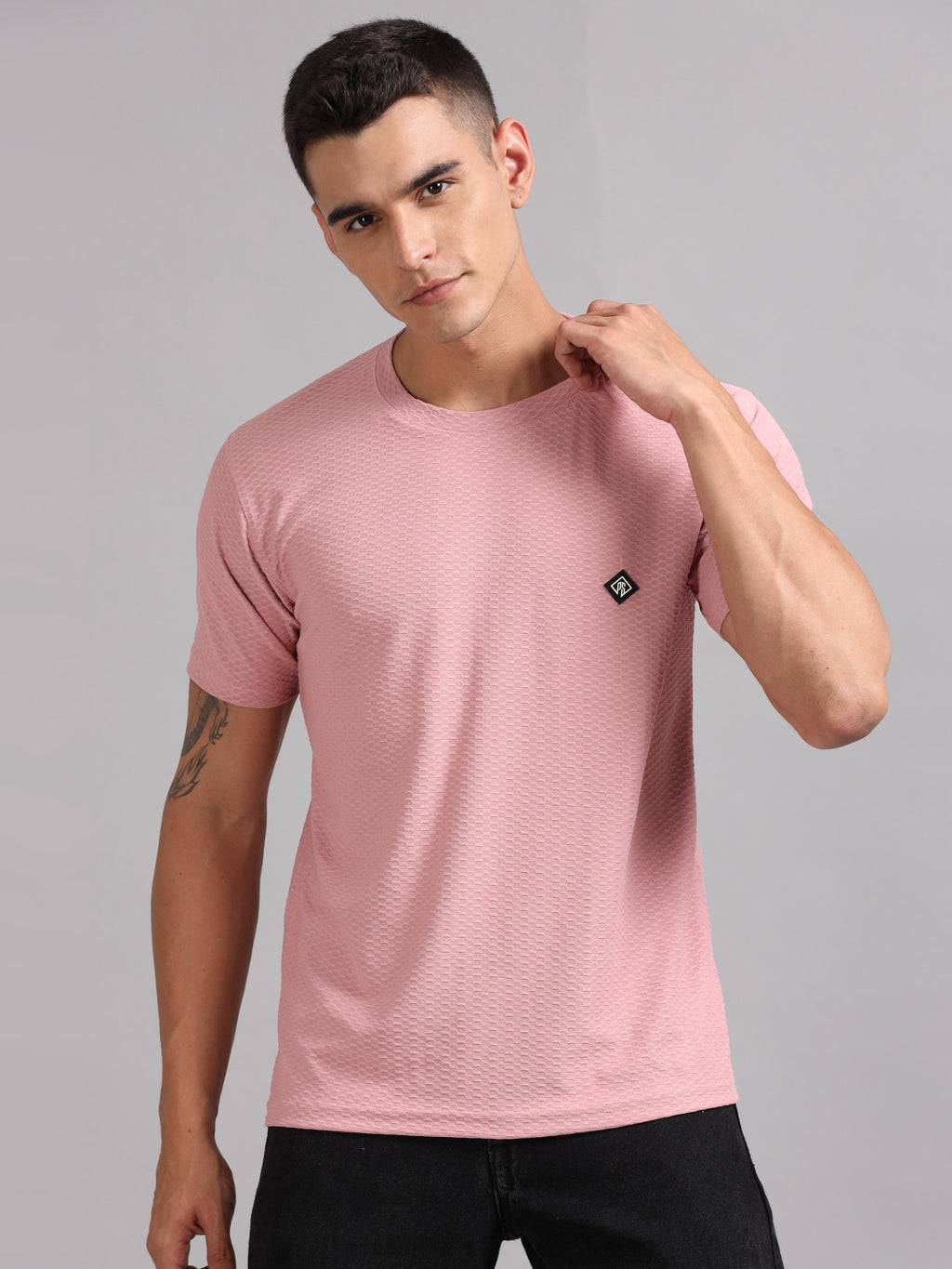 Men Whirl Tex Pink T-Shirt