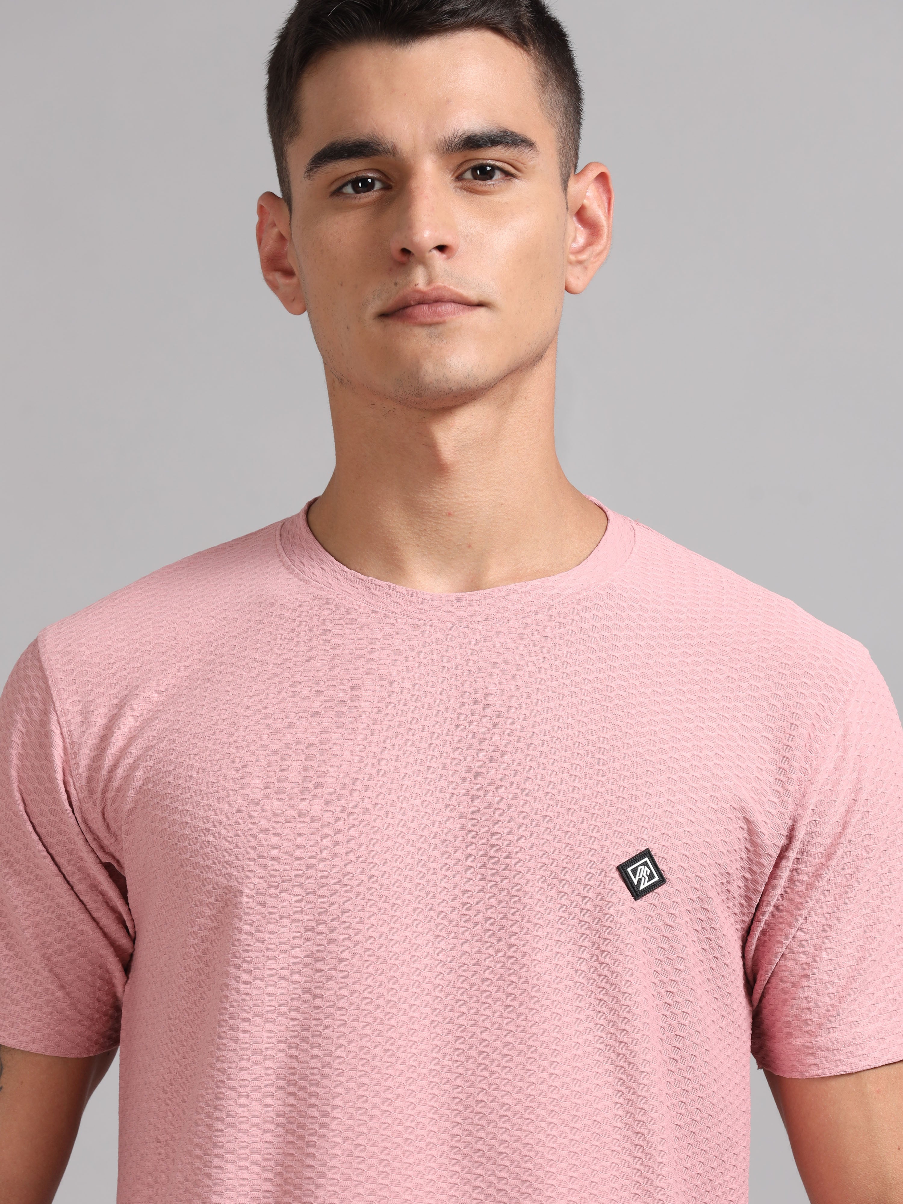 Men Whirl Tex Pink T-Shirt