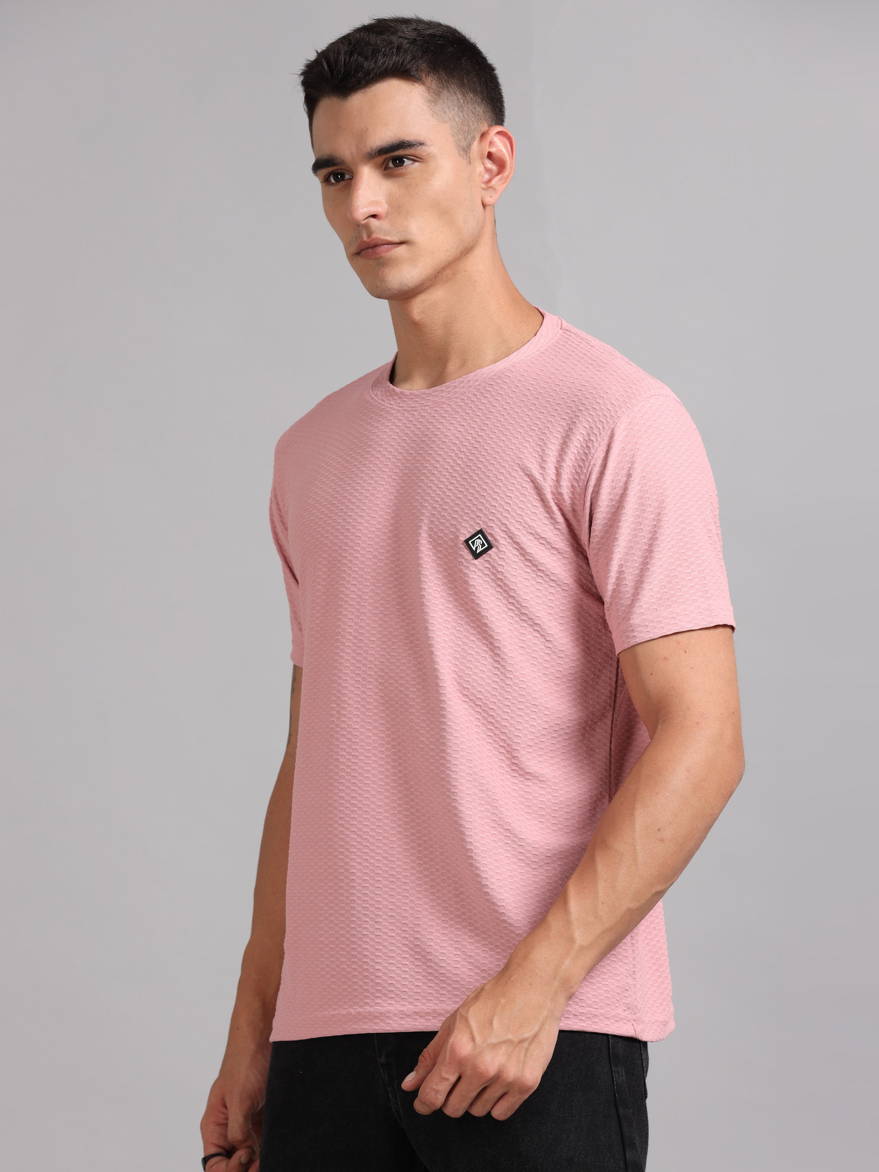 Men Whirl Tex Pink T-Shirt