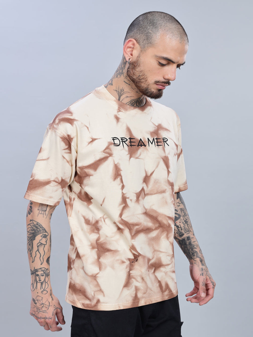 Men Dreamer Oversized Cream T-Shirt