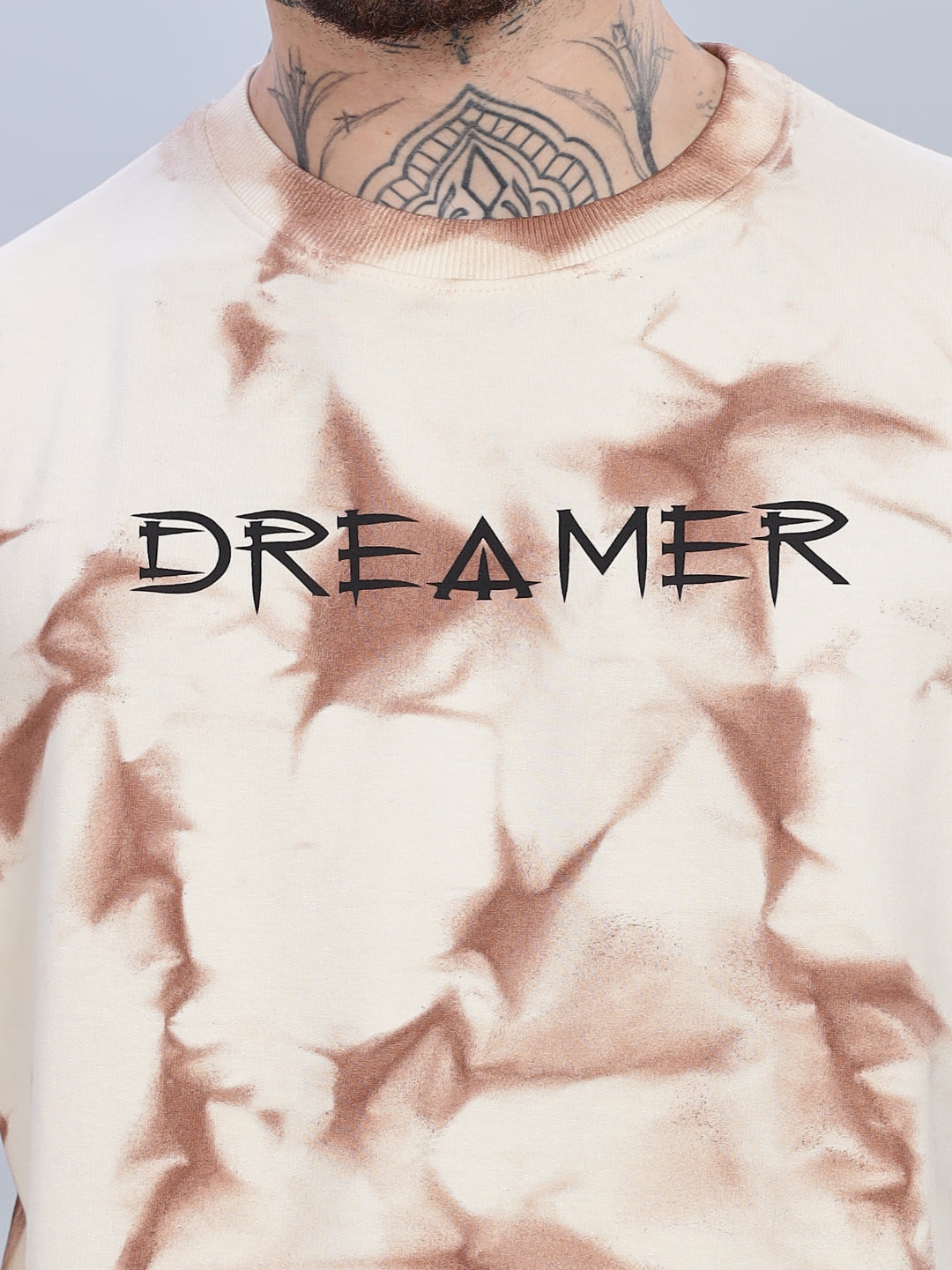 Men Dreamer Oversized Cream T-Shirt