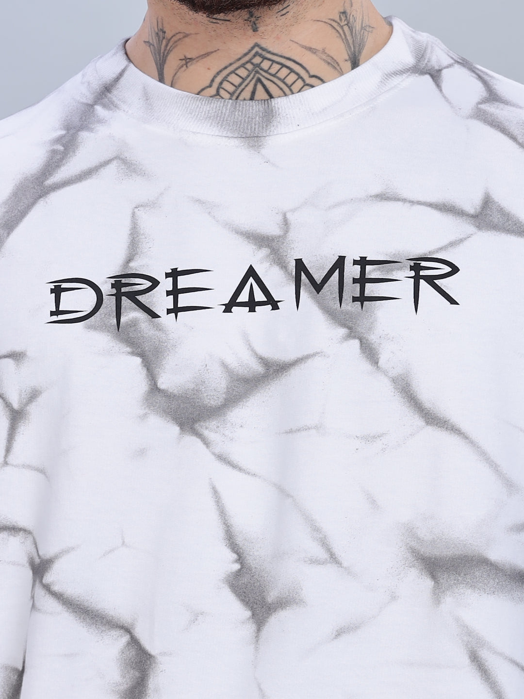 Men Dreamer Oversized White T-Shirt