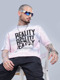Men Reality Oversized Pink T-Shirt