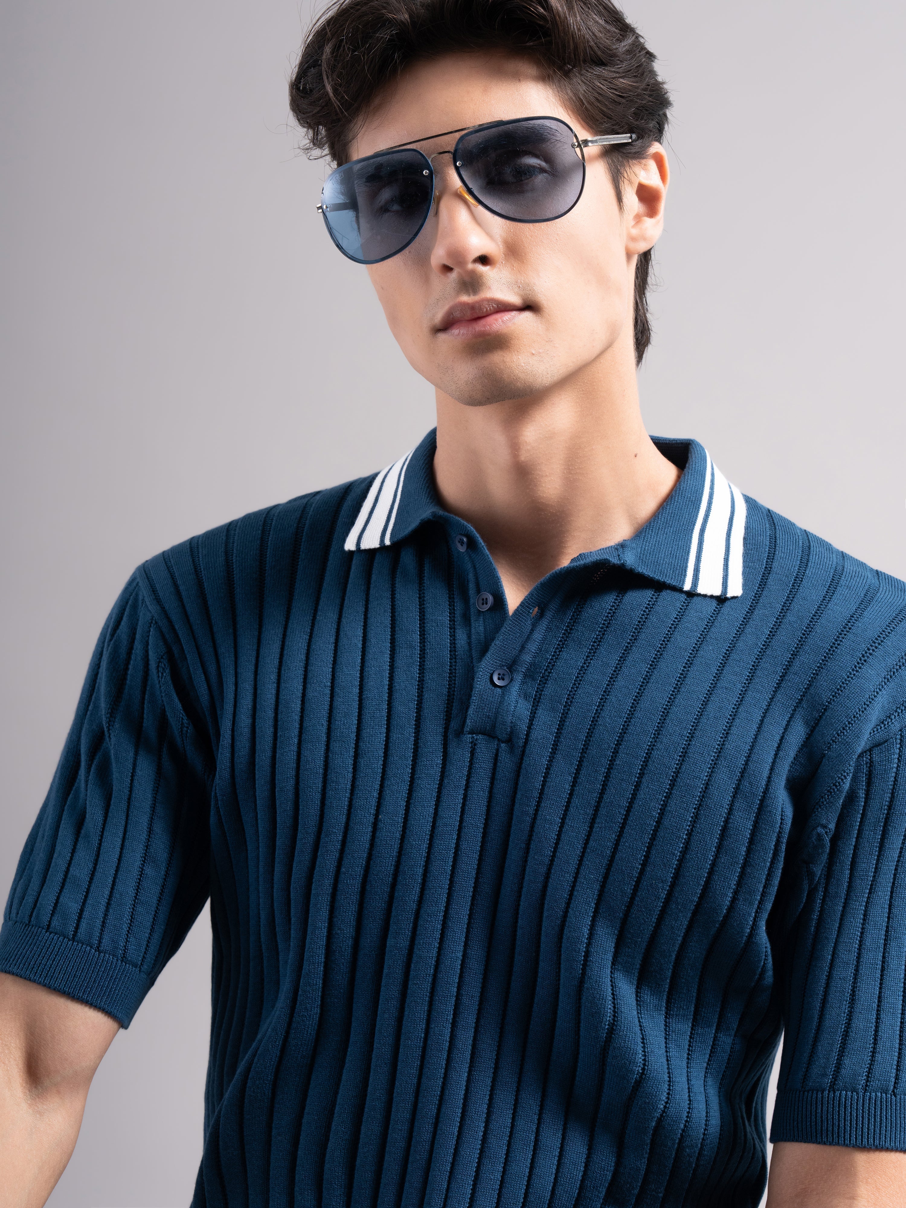 Men Arkend Knit Polo T-Shirt