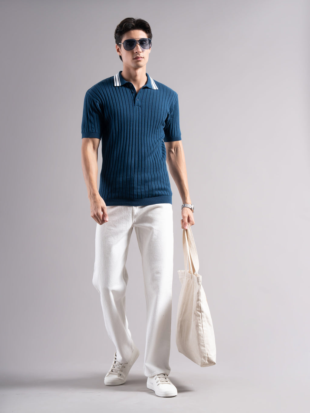Men Arkend Knit Polo T-Shirt