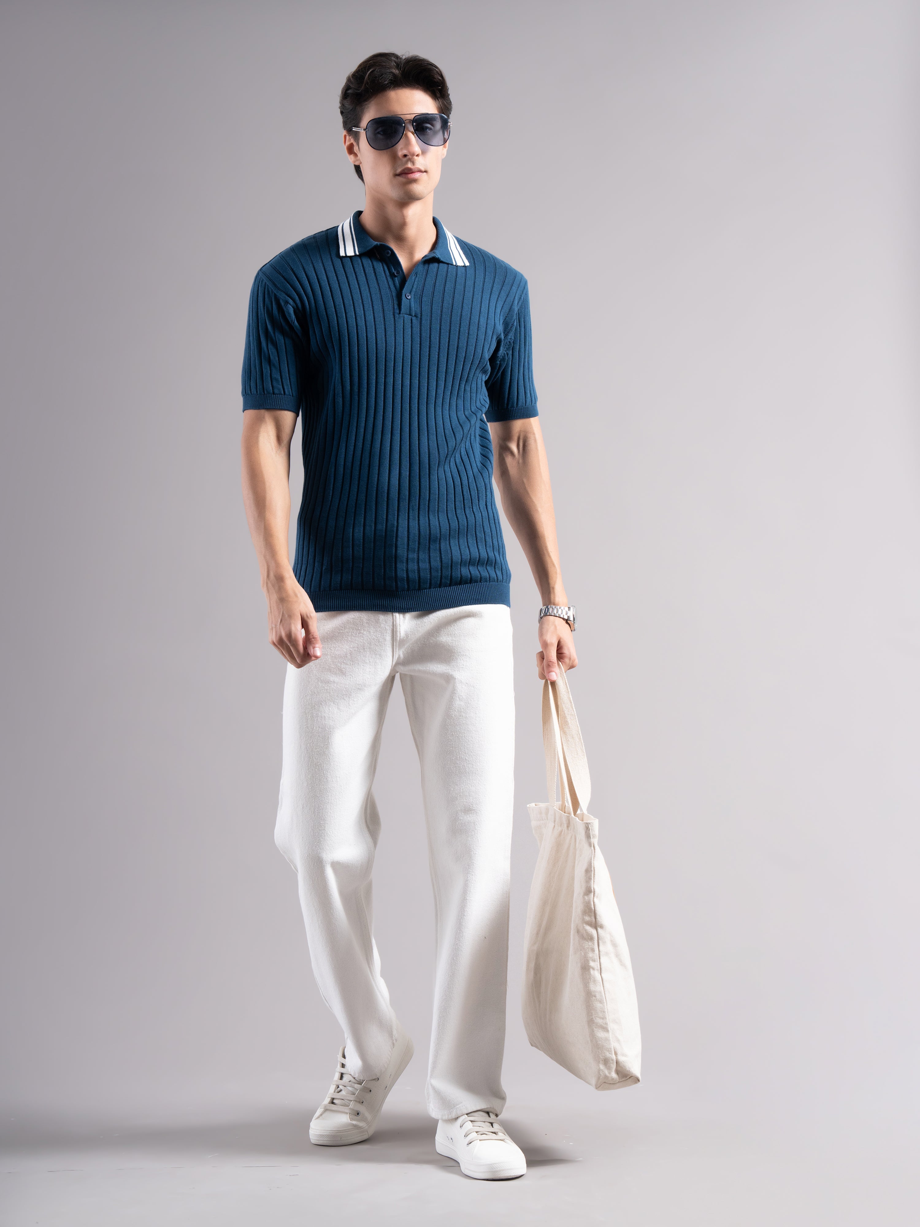 Men Arkend Knit Polo T-Shirt
