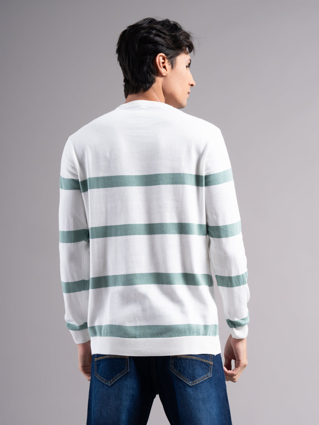 Men Astor Green Knit T-Shirt