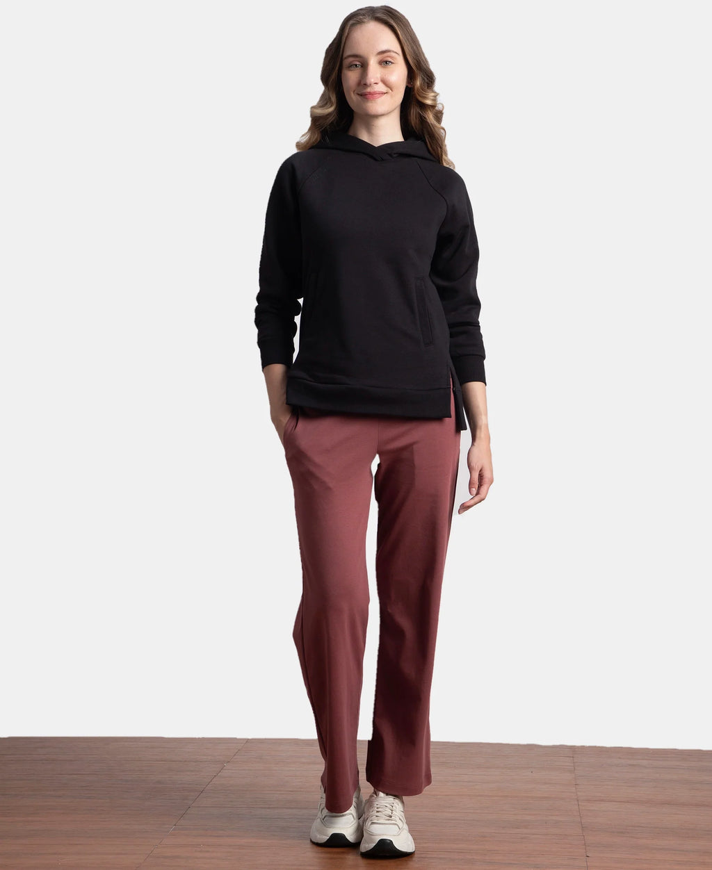 Super Combed Cotton Rich Relaxed Fit Wide Leg Pants with Zipper Pockets - Wild Ginger